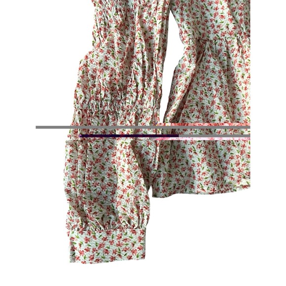 Tuckernuck Hyacinth House‎ Square Neck Clemons Floral  Puff Sleeve Blouse Small - Picture 4 of 8